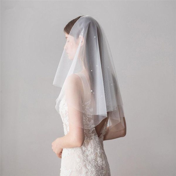 bridal veils short veil pearls brides with combs for women tulle wedding dress accessory veu de noiva velos novia, Black
bridal veils short veil pearls brides with combs for women tulle wedding dress accessory veu de noiva velos novia, Black