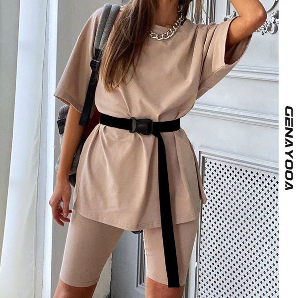 genayooa women shorts summer two piece set women's sets korean solid short sleeve t shirt pant suits tracksuit casual 210417, White
genayooa women shorts summer two piece set women's sets korean solid short sleeve t shirt pant suits tracksuit casual 210417, White