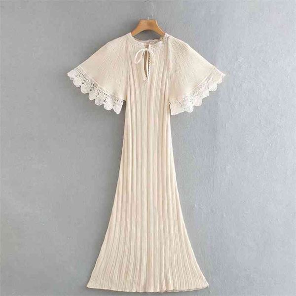 summer women lace knitting dress short sleeve bow tie o-neck high elasticity es female elegant street vestidos 210513, Black;gray
summer women lace knitting dress short sleeve bow tie o-neck high elasticity es female elegant street vestidos 210513, Black;gray