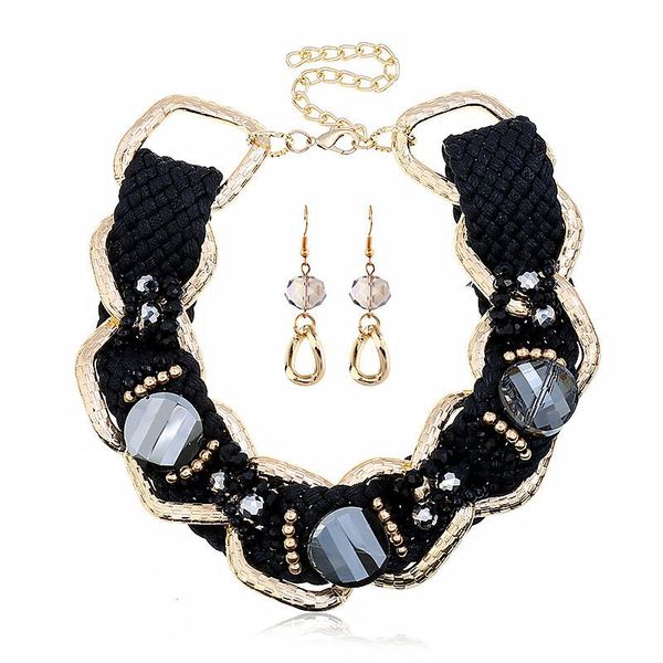 earrings & necklace african jewelry large alloy big chain black crystal fine trendy wedding set charm hipster woman, Silver
earrings & necklace african jewelry large alloy big chain black crystal fine trendy wedding set charm hipster woman, Silver