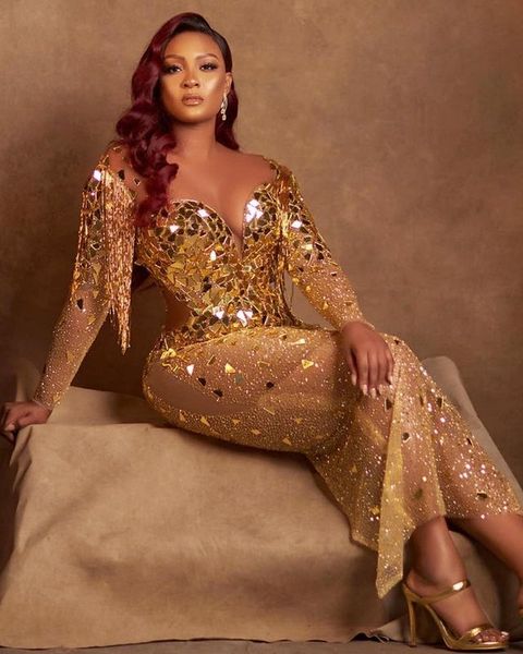 2021 plus size arabic aso ebi gold luxurious sparkly prom dresses beaded crystals sheer neck evening formal party second reception gowns dre, Black
2021 plus size arabic aso ebi gold luxurious sparkly prom dresses beaded crystals sheer neck evening formal party second reception gowns dre, Black
