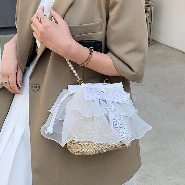 evening bags niche design summer bag female fashion pearl chain straw woven high-quality mesh bucket shoulder width: 15cm
evening bags niche design summer bag female fashion pearl chain straw woven high-quality mesh bucket shoulder width: 15cm
