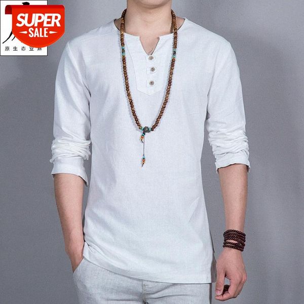 long sleeve men's shirt cotton linen male chinese style retro large size #ht3t, White;black
long sleeve men's shirt cotton linen male chinese style retro large size #ht3t, White;black