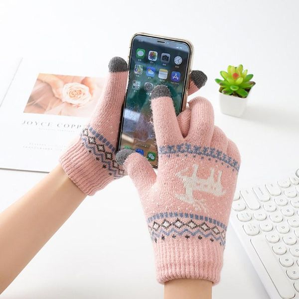 five fingers gloves knitted winter woman touch screen felmale mitten thicken warm telefingers jacquard women autumn, Blue;gray
five fingers gloves knitted winter woman touch screen felmale mitten thicken warm telefingers jacquard women autumn, Blue;gray