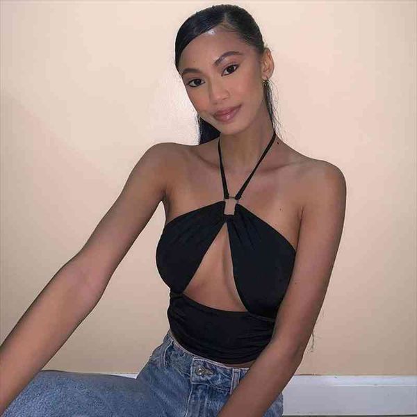 women y2k strappy cross club camisole crop halter tank solid hollow out sleeveless open back rave, White
women y2k strappy cross club camisole crop halter tank solid hollow out sleeveless open back rave, White