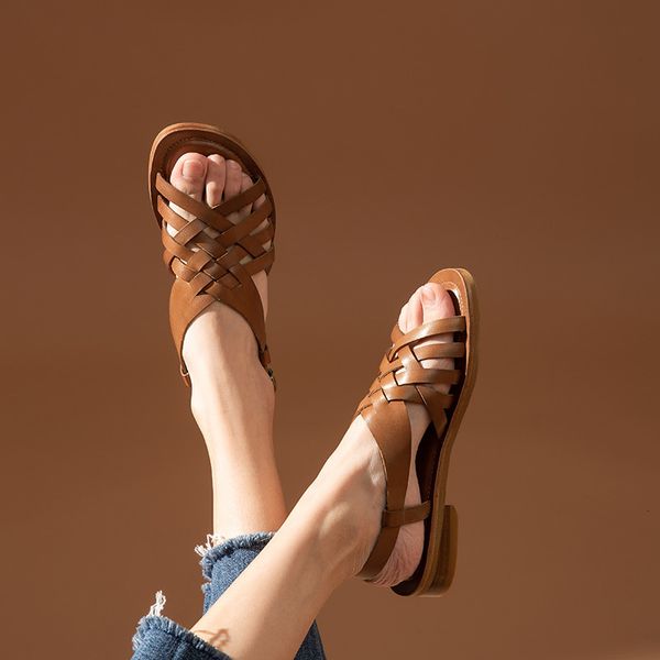 sandals gladiator sandals women woven cow leather buckle strap hollow design summer retro lady flat shoes handmade 32218, Black
sandals gladiator sandals women woven cow leather buckle strap hollow design summer retro lady flat shoes handmade 32218, Black