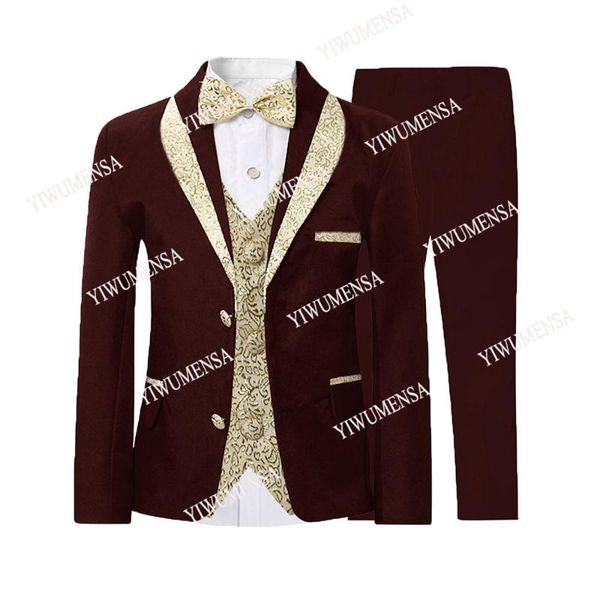 men's suits & blazers brown/purpel gold jaqueta children boy's 2021 3 pieces notch lapel jacket+vest+pants grooms wedding prom par, White;black
men's suits & blazers brown/purpel gold jaqueta children boy's 2021 3 pieces notch lapel jacket+vest+pants grooms wedding prom par, White;black