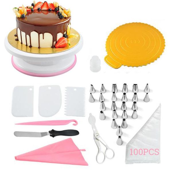 cake decorating supplies 134pcs/set turntable pastry roating /piping nozzles/ disposable bags decoration accessories baking & tools
cake decorating supplies 134pcs/set turntable pastry roating /piping nozzles/ disposable bags decoration accessories baking & tools