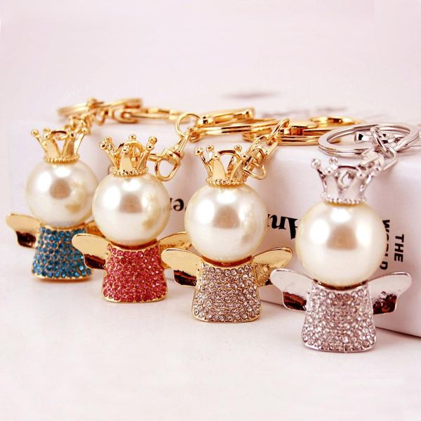 keychains korean-style creative cute big pearl angel car keychain women's bag accessories metal pendant key ring gift, Silver
keychains korean-style creative cute big pearl angel car keychain women's bag accessories metal pendant key ring gift, Silver