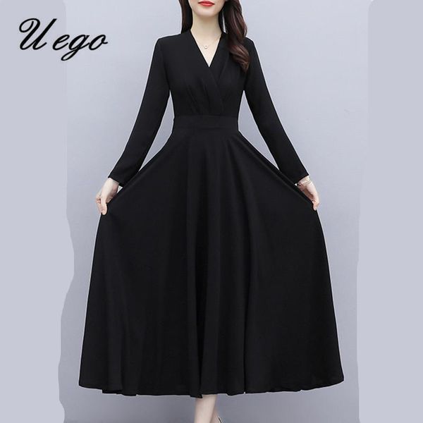 uego plus size -5xl women casual dress v-neck slim waist office lady work long sleeve chiffon autumn spring midi dresses, Black;gray
uego plus size -5xl women casual dress v-neck slim waist office lady work long sleeve chiffon autumn spring midi dresses, Black;gray