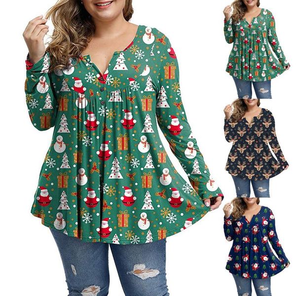 plus size t-shirt fashion christmas blouse shirt loose v-neck casual autumn winter ladies female women long sleeve blusas pullover, Black
plus size t-shirt fashion christmas blouse shirt loose v-neck casual autumn winter ladies female women long sleeve blusas pullover, Black