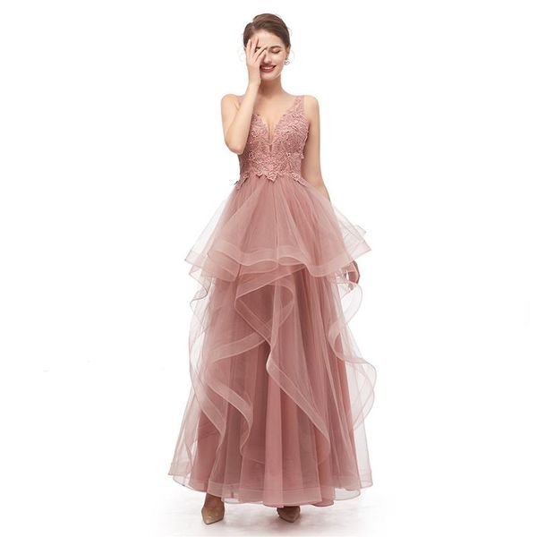 party dresses backless pink evening long beaded pearls formal dress women elegant lace tulle v-neck gala gowns 2021, White;black
party dresses backless pink evening long beaded pearls formal dress women elegant lace tulle v-neck gala gowns 2021, White;black
