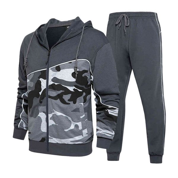 men's tracksuits mens camo patchwork tracksuit hooded outerwear hoodie set 2 pieces male camouflage sweatshirts jacket + pants set, Gray
men's tracksuits mens camo patchwork tracksuit hooded outerwear hoodie set 2 pieces male camouflage sweatshirts jacket + pants set, Gray