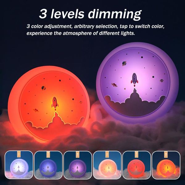 night lights silica gel lamps space rocket cartoon pat bedside light holiday gifts room decoration
night lights silica gel lamps space rocket cartoon pat bedside light holiday gifts room decoration