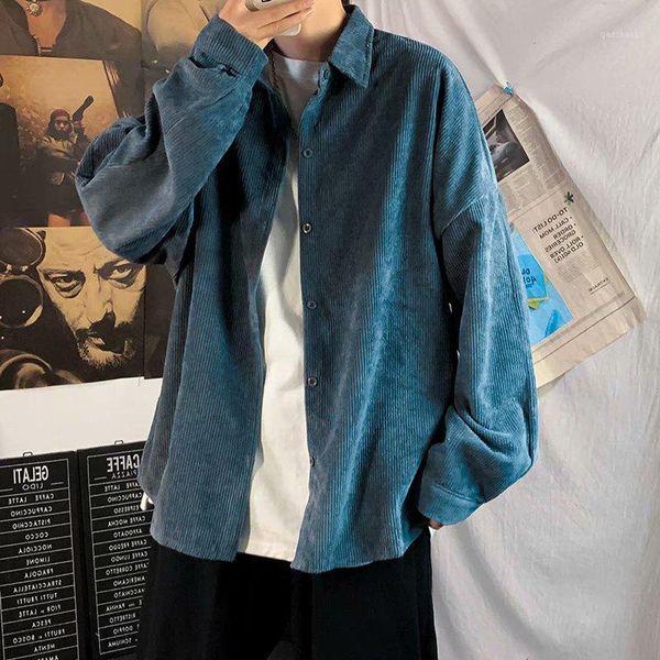 men's casual shirts 2021 autumn and winter corduroy shirt jacket port fashion brand ins spring loose clothes1, White;black
men's casual shirts 2021 autumn and winter corduroy shirt jacket port fashion brand ins spring loose clothes1, White;black