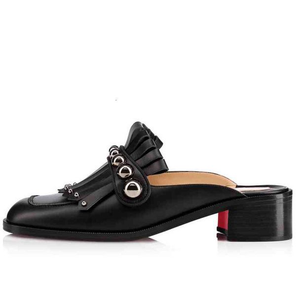 slipper luxury-brand women sandals summer fashion red bottom octavian mula beach slides studs round toe ladies party dress wedding, Black
slipper luxury-brand women sandals summer fashion red bottom octavian mula beach slides studs round toe ladies party dress wedding, Black