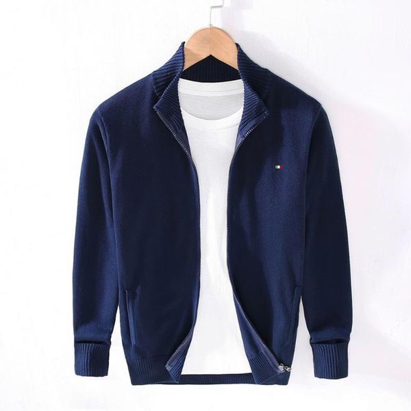 men's sweaters autumn winter 100% cotton men sweater flag embroidery zipper cardigan slim long-sleeved high-collar solid jacket 8503, White;black
men's sweaters autumn winter 100% cotton men sweater flag embroidery zipper cardigan slim long-sleeved high-collar solid jacket 8503, White;black