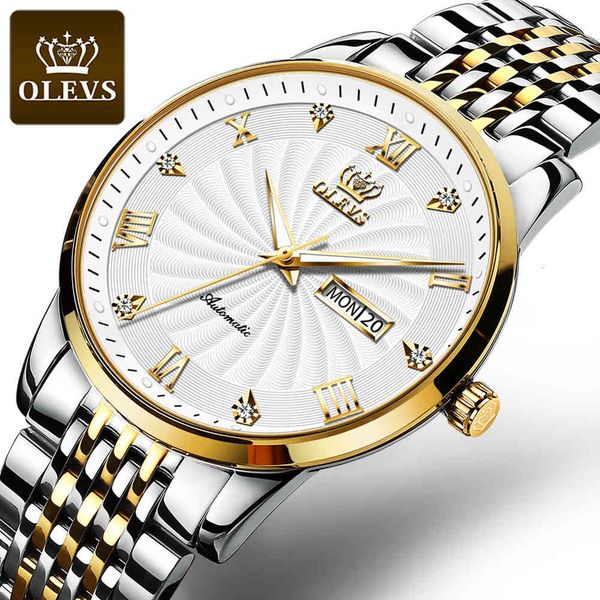 men mechanical watches olevs brand luxury automatic for men stainless steel waterproof business diamonds, Slivery;brown
men mechanical watches olevs brand luxury automatic for men stainless steel waterproof business diamonds, Slivery;brown