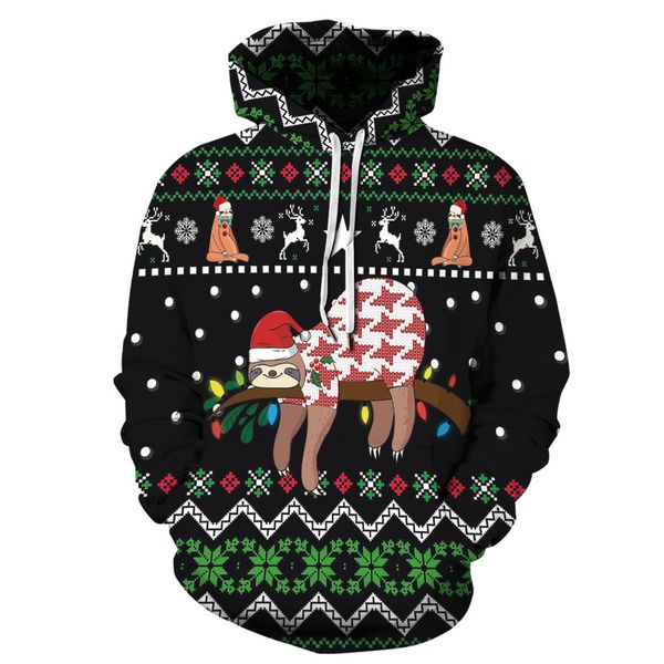 Autumn and Winter New Christmas Hoodie 3d Digital Printing Loose Pullover Sweater, Black
Autumn and Winter New Christmas Hoodie 3d Digital Printing Loose Pullover Sweater, Black