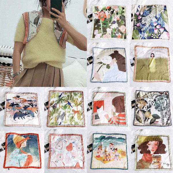 scarves women square scarf diy handle bag ribbons head neck hair headband small silk satin fashion print tie band, Blue;gray
scarves women square scarf diy handle bag ribbons head neck hair headband small silk satin fashion print tie band, Blue;gray
