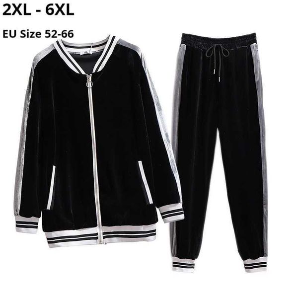 women's two piece pants pants plus size 6xl 5xl 4xl 3xl 2xl women long sleeves clothes sets 2 pieces and femme black velvet tracksuit, White
women's two piece pants pants plus size 6xl 5xl 4xl 3xl 2xl women long sleeves clothes sets 2 pieces and femme black velvet tracksuit, White