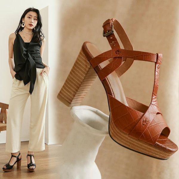 sandals punk women 2021 summer genuine leather t-strap shoes woman night club high heels pumps, Black
sandals punk women 2021 summer genuine leather t-strap shoes woman night club high heels pumps, Black