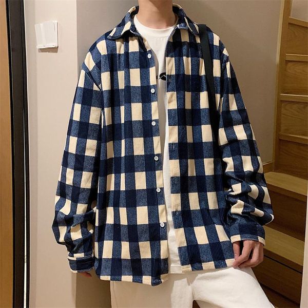 men's casual shirts autumn cotton corduroy shirt men fashion retro plaid streetwear loose long-sleeved mens korean, White;black
men's casual shirts autumn cotton corduroy shirt men fashion retro plaid streetwear loose long-sleeved mens korean, White;black