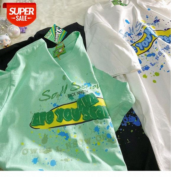 american street fashion brand personality oversize half-sleeved korean loose trend short-sleeved t-shirt men and women new #je4o, White
american street fashion brand personality oversize half-sleeved korean loose trend short-sleeved t-shirt men and women new #je4o, White