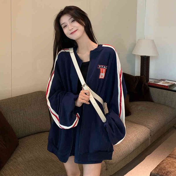 women's jackets korean style stripe chic women's jacket thin winter lets oversize female baseball uniform wild embroidered coats q, Black;brown
women's jackets korean style stripe chic women's jacket thin winter lets oversize female baseball uniform wild embroidered coats q, Black;brown