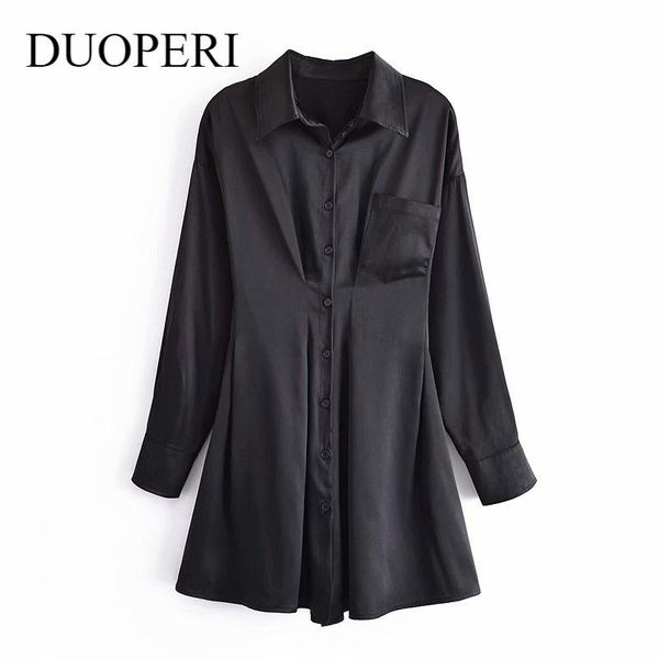 casual dresses duoperi 2021 fashion satin tunic shirt dress women elegant long sleeves single-breasted chic lady short female robe, Black;gray
casual dresses duoperi 2021 fashion satin tunic shirt dress women elegant long sleeves single-breasted chic lady short female robe, Black;gray
