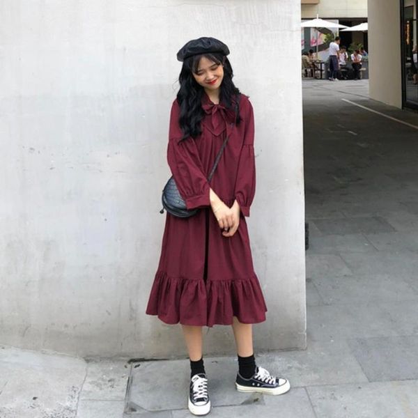 casual dresses luck a women solid bow candy fashion long dress elastic high waist sleeve elegant female spring autumn causal, Black;gray
casual dresses luck a women solid bow candy fashion long dress elastic high waist sleeve elegant female spring autumn causal, Black;gray