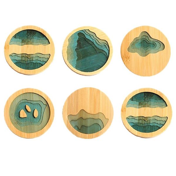 dishes & plates 6pcs bamboo multiple styles coasters bowl pad insulation placemats table padding creative resin pattern non-slip cup mat
dishes & plates 6pcs bamboo multiple styles coasters bowl pad insulation placemats table padding creative resin pattern non-slip cup mat