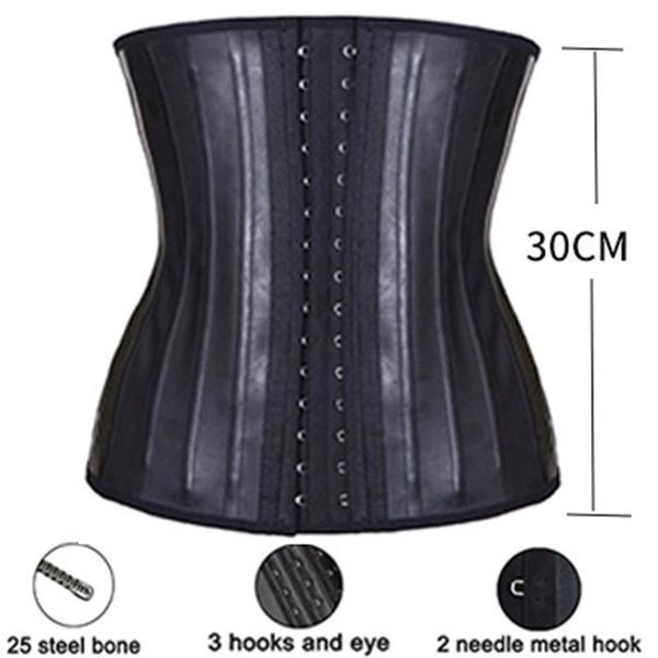 steel boned waist trainer corset latex cincher workout shapewear 3 rows hooks body shaper slimming underwear women's shapers, Black;white
steel boned waist trainer corset latex cincher workout shapewear 3 rows hooks body shaper slimming underwear women's shapers, Black;white