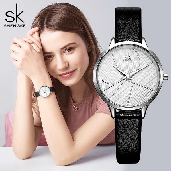 wristwatches shengke fashion women watches simple minimalism classic white black color elegant lady quartz wristwatch waterproof clock, Slivery;brown
wristwatches shengke fashion women watches simple minimalism classic white black color elegant lady quartz wristwatch waterproof clock, Slivery;brown