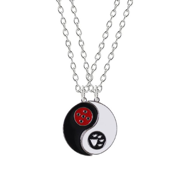 2pcs/set couple necklaces chinese tai chi gossip banish bad luck charm pendant chain necklace jewelry lovers valentine's gift, Silver
2pcs/set couple necklaces chinese tai chi gossip banish bad luck charm pendant chain necklace jewelry lovers valentine's gift, Silver