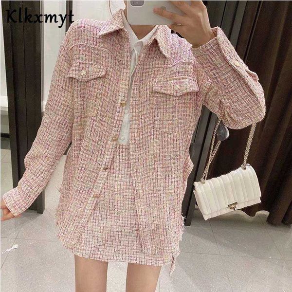 women jacket vintage frayed oversized tweed za coat fashion long sleeve pocket with belt outerwear chic 210527, Black;brown
women jacket vintage frayed oversized tweed za coat fashion long sleeve pocket with belt outerwear chic 210527, Black;brown