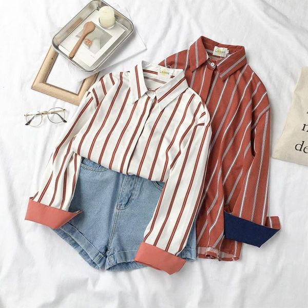 women's blouses & shirts womens and striped women long sleeve shirt cotton linen casual turn-down collar, White
women's blouses & shirts womens and striped women long sleeve shirt cotton linen casual turn-down collar, White