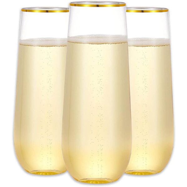 disposable cups & straws 10 plastic champagne glasses 9 oz gold frame transparent cocktail used for parties weddings and birthdays
disposable cups & straws 10 plastic champagne glasses 9 oz gold frame transparent cocktail used for parties weddings and birthdays
