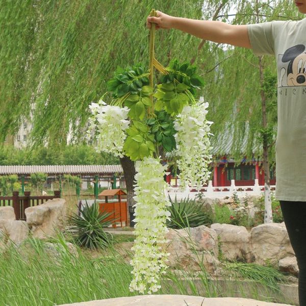 decorative flowers & wreaths 12pcs violet artificial fake wisteria vine hanging garlands for wedding home el garden decoration 110cm
decorative flowers & wreaths 12pcs violet artificial fake wisteria vine hanging garlands for wedding home el garden decoration 110cm