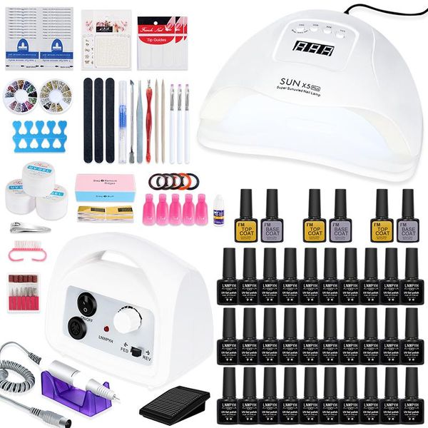 nail art kits manicure set uv led lamp drying 35000rpm drill machine 30/20/12/10 color gel polish kit
nail art kits manicure set uv led lamp drying 35000rpm drill machine 30/20/12/10 color gel polish kit