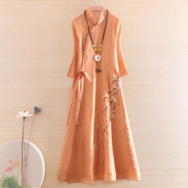 high-end summer women cheongsam dress retro elegant embroidery plum blossom 3/4 sleeve a-line lady party qiapao s-xxl ethnic clothing, Red
high-end summer women cheongsam dress retro elegant embroidery plum blossom 3/4 sleeve a-line lady party qiapao s-xxl ethnic clothing, Red