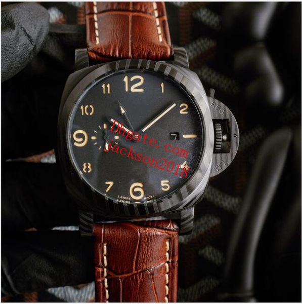 2021 luxury watch classic series lumin0r mechanical automatic titanium 44mm p am01351 leather strap fashion men's watches wristwatches, Slivery;brown
2021 luxury watch classic series lumin0r mechanical automatic titanium 44mm p am01351 leather strap fashion men's watches wristwatches, Slivery;brown