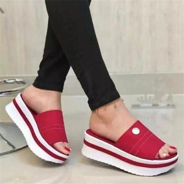 women's slippers casual platform sandals shoes summer fashion solid thick bottom outdoor zapatillas casa mujer sapato feminino, Black
women's slippers casual platform sandals shoes summer fashion solid thick bottom outdoor zapatillas casa mujer sapato feminino, Black