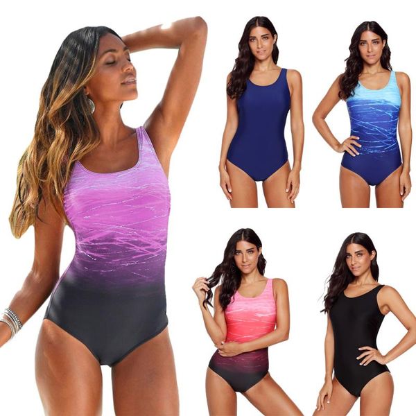the gradient u-neck bikini girl cross-backed chest pad jumpsuit swimsuit one piece bathing suit plus size one-piece suits
the gradient u-neck bikini girl cross-backed chest pad jumpsuit swimsuit one piece bathing suit plus size one-piece suits
