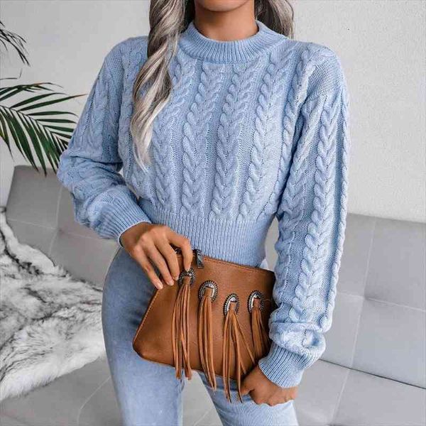 Autumn Twist Knit Sweater Women Pullovers Winter Waist Knitted Short Long Sleeve Sweater Womens Clothing Jumpers Tops, White;black
Autumn Twist Knit Sweater Women Pullovers Winter Waist Knitted Short Long Sleeve Sweater Womens Clothing Jumpers Tops, White;black