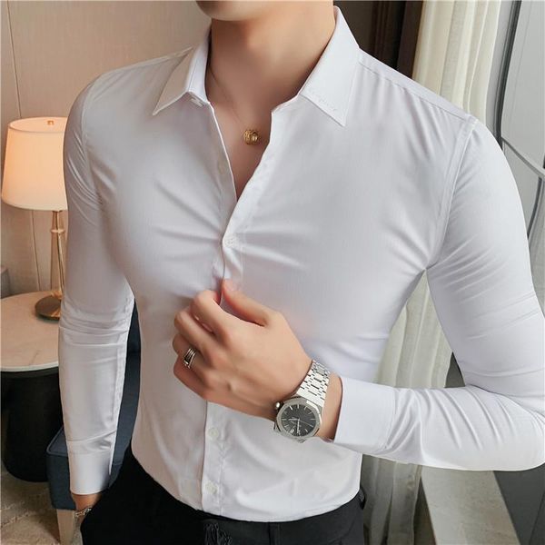 men's casual shirts british style embroidery collar dark striped men clothing 2022 simple slim fit long sleeve social shirt formal wear, White;black
men's casual shirts british style embroidery collar dark striped men clothing 2022 simple slim fit long sleeve social shirt formal wear, White;black