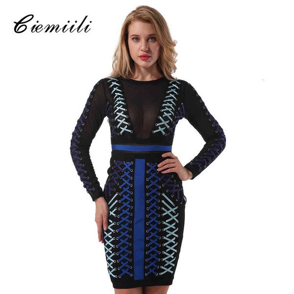dresses 2021 women with mesh patchwork bandage elegant party fashion o neck cross tips bodycon club vestido, Black;gray
dresses 2021 women with mesh patchwork bandage elegant party fashion o neck cross tips bodycon club vestido, Black;gray