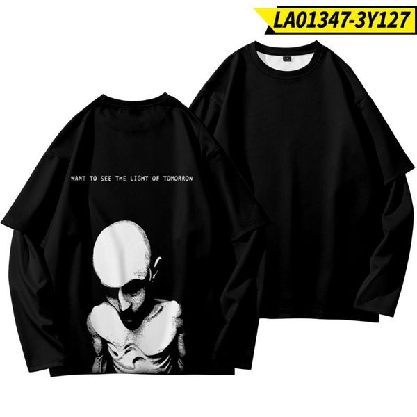 men's t-shirts spring autumn men harajuku fashion black print tshirts fake two pieces oversized long sleeve t shirt, White;black
men's t-shirts spring autumn men harajuku fashion black print tshirts fake two pieces oversized long sleeve t shirt, White;black