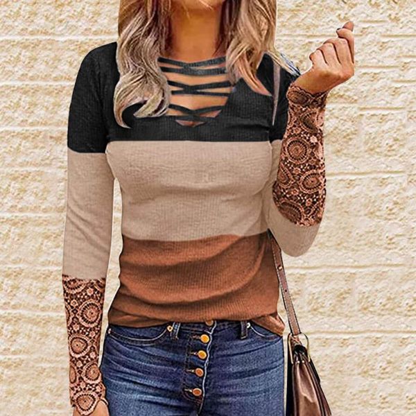 women's blouses & shirts v-neck blouse women long sleeve lace stitching tunic front hollow out shirt pullover blusas mujer de moda, White
women's blouses & shirts v-neck blouse women long sleeve lace stitching tunic front hollow out shirt pullover blusas mujer de moda, White