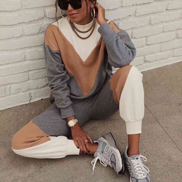 casual women sport suits tracksuits fashion splicing print two piece sets sweatshirt loose long pants jogging suits, White
casual women sport suits tracksuits fashion splicing print two piece sets sweatshirt loose long pants jogging suits, White